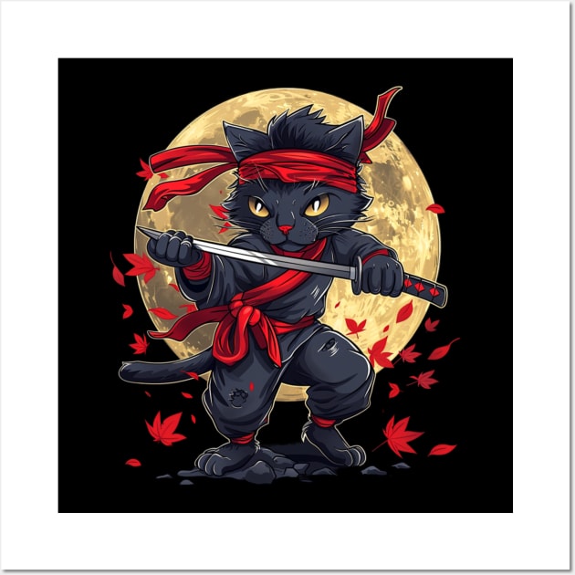 Cat Ninja Stealth Feline Agility Wall Art by BoazBerendse insect